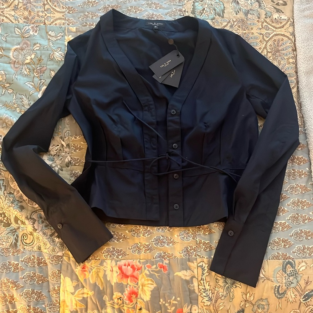 Rag and Bone Navy Top